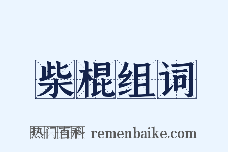 柴棍组词是什么意思的图片